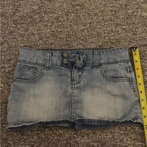 Garage Light Blue Denim Mini Skirt